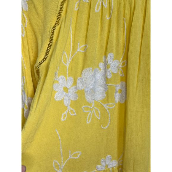 Liv Los Angeles Anthropologie Sautache Floral Peasant Top with Peplum Size S - Picture 6 of 6